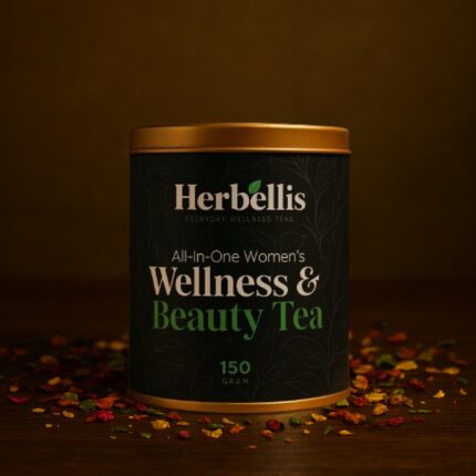 Herbellis Signature Tin Women's Wellness & Beauty Tea. Herbal